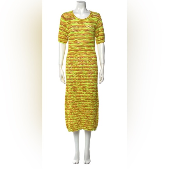 le superbe Dresses & Skirts - Yellow & Orange Knit Maxi Dress - Women